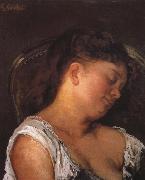 Gustave Courbet Sleeping woman oil painting artist